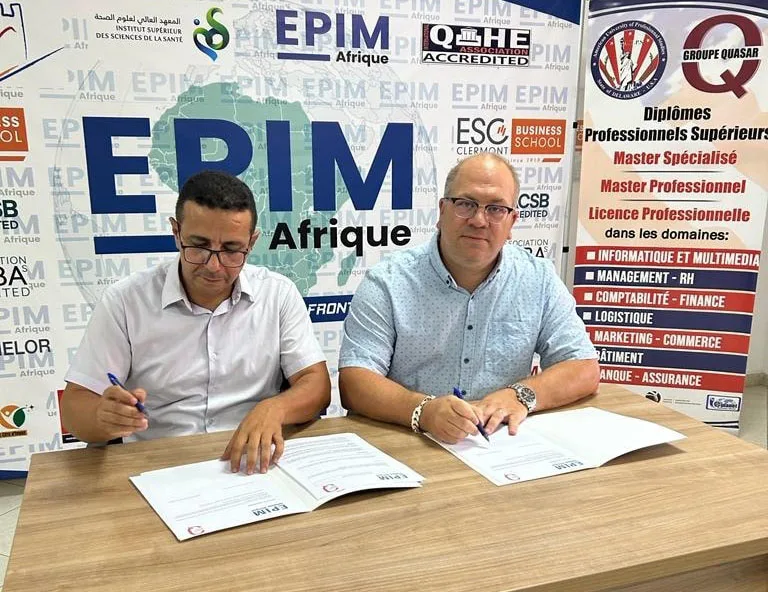 Cérémonie de signature du partenariat Groupe Quasar et EPIM Afrique